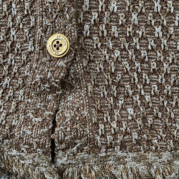 St John Gold Knit Sweater Jacket P XS - Picture 4 of 5